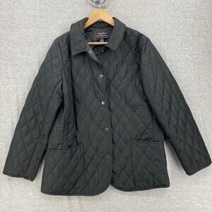 Steve & Barry's Coat Womens Extra Large Black Quilted Outfitters Snap Up Pockets